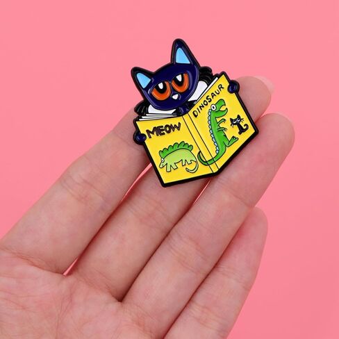 2/3/5pcs Funny Cat Enamel Pin, Novelty Cartoon Cute Pins for Hats, Backpacks, Bags and Lanyards in Kuwait