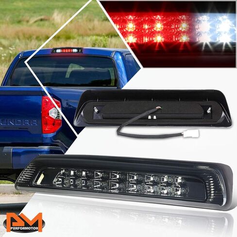 PM PERFORMOTOR LED الثالث ضوء الفرامل ضوء البضائع ارتفاع جبل وقف الضوء متوافق مع تندرا 07-18، الإسكان الكروم / عدسة واضحة in Saudi Arabia