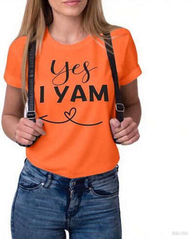 She's My Sweet Potato I Yam T-Shirt Couples Holiday Matching Shirts for Husband and Wife Casual Short Sleeve Tops in Kuwait