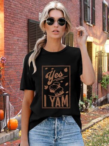 She's My Sweet Potato I Yam T-Shirt Couples Holiday Matching Shirts for Husband and Wife Casual Short Sleeve Tops in Kuwait