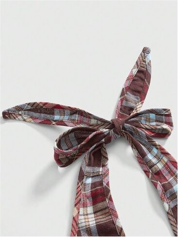 Verdusa Women's Y2K Plaid Tie Back Halter Tops Vintage Backless Summer Going Out Tops in Saudi Arabia