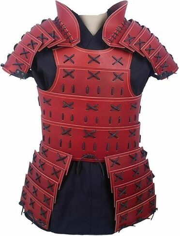 Medieval leather Samurai Armor - Leather Armor for LARP and Cosplay (Red) in Saudi Arabia