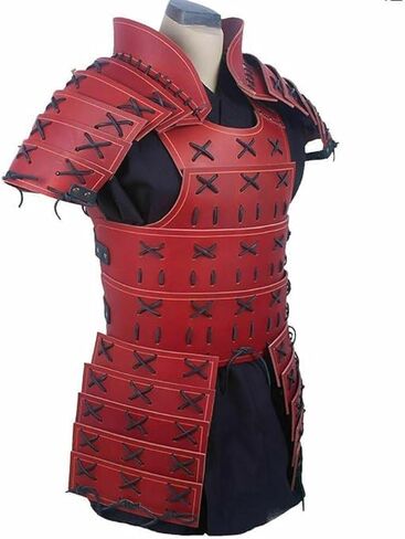 Medieval leather Samurai Armor - Leather Armor for LARP and Cosplay (Red) in Saudi Arabia