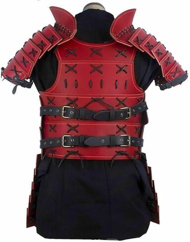 Medieval leather Samurai Armor - Leather Armor for LARP and Cosplay (Red) in Saudi Arabia