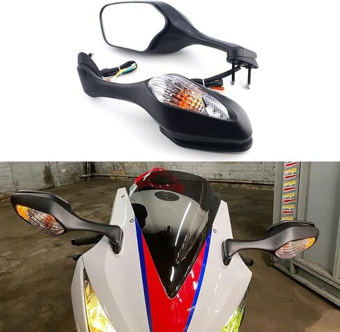 مرايا الرؤية الخلفية للدراجة النارية مع مرآة جانبية لإشارات الانعطاف لهوندا CBR1000RR CBR 1000RR 2008-2016 /VFR1200 2010-2012 (زوج واحد) in Kuwait