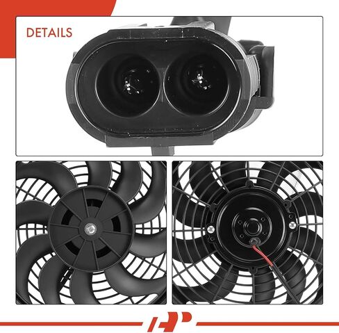 A-Premium A/C Condenser Fan Assembly Compatible with Select Chevy, GMC & Cadillac Models - Tahoe, Blazer, Trailblazer, C1500, C1500 C2500 K1500 K2500 Suburban, C3500, C3500HD, P30, Yukon, Escalade in Saudi Arabia