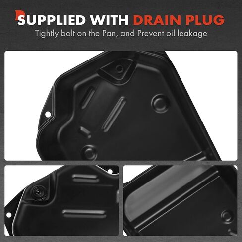 A-Premium Transmission Oil Pan with Drain Plug & Gasket Compatible with VW Jetta 1993-2005, Beetle 1998-2004, Golf 1993-2006, GTI 2006-2006, Passat 1994-1997 in Saudi Arabia