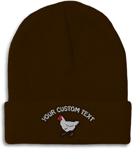 Speedy Pros Beanies for Men Farm Chicken Embroidery Skull Cap Winter Hats for Women Acrylic One Size in Saudi Arabia