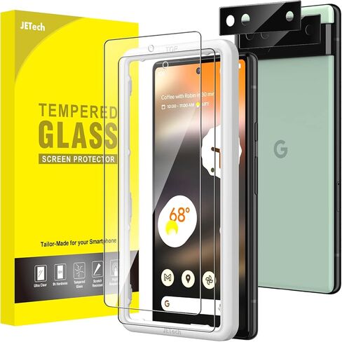 JETech Screen Protector for Google Pixel 7 Pro with Camera Lens Protector, Flexible TPU Film, Fingerprint ID Compatible, HD Clear, Easy Install, 2-Pack Each in Kuwait
