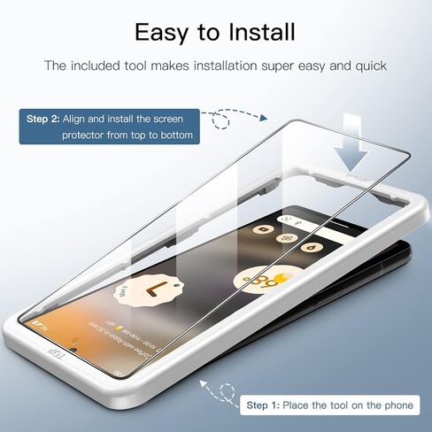 JETech Screen Protector for Google Pixel 7 Pro with Camera Lens Protector, Flexible TPU Film, Fingerprint ID Compatible, HD Clear, Easy Install, 2-Pack Each in Kuwait