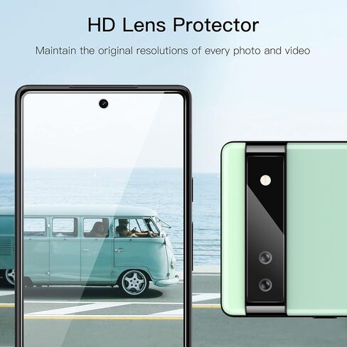 JETech Screen Protector for Google Pixel 7 Pro with Camera Lens Protector, Flexible TPU Film, Fingerprint ID Compatible, HD Clear, Easy Install, 2-Pack Each in Kuwait