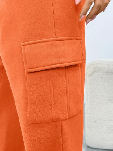 Trendy Queen Womens Cargo Sweatpants Oversized Fleece Joggers Baggy Athletic Pants with Pocket in Saudi Arabia