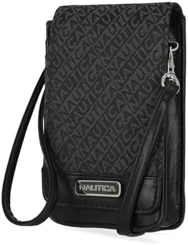 حقيبة كروس للنساء من Nautica Catalina RFID، حامل محفظة للسفر من الجلد النباتي المدمج للهاتف الخلوي in Saudi Arabia