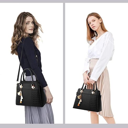 Top Handle Satchel Bag for Women Stylish Shoulder Tote Purse Crossbody Genuine Leather Bags for Casual or Workwear in Saudi Arabia