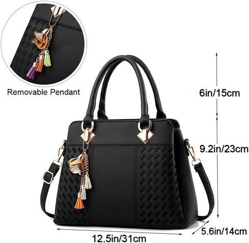 Top Handle Satchel Bag for Women Stylish Shoulder Tote Purse Crossbody Genuine Leather Bags for Casual or Workwear in Saudi Arabia