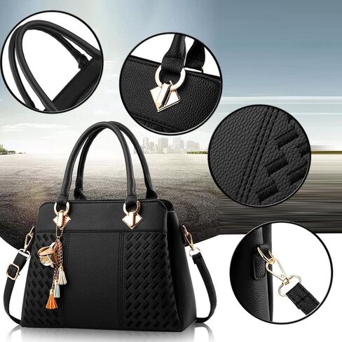 Top Handle Satchel Bag for Women Stylish Shoulder Tote Purse Crossbody Genuine Leather Bags for Casual or Workwear in Saudi Arabia