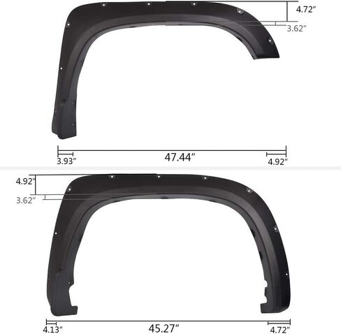 PIT66 Fender Flares, Compatible With 2014-2021 Toyota Tundra, Textured Pocket Riveted Style Wheel Flares, 4pcs in Saudi Arabia