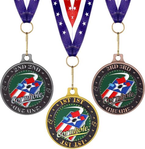 3 Pcs Soccer Fusion Medal 1st 2nd 3rd Place Medal Award Medal with Ribbon Gold Silver Bronze Trophy Medal for Tournaments Prize Field Day Games Family Reunions in Kuwait
