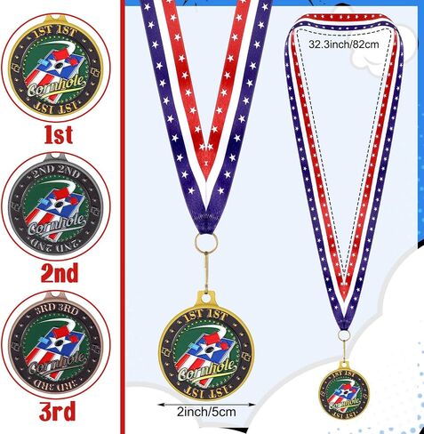 3 Pcs Soccer Fusion Medal 1st 2nd 3rd Place Medal Award Medal with Ribbon Gold Silver Bronze Trophy Medal for Tournaments Prize Field Day Games Family Reunions in Kuwait