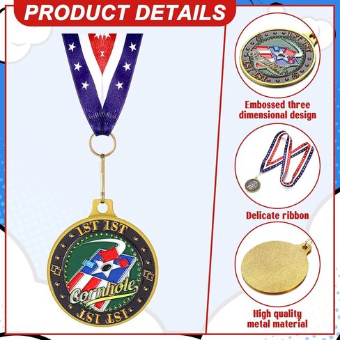 3 Pcs Soccer Fusion Medal 1st 2nd 3rd Place Medal Award Medal with Ribbon Gold Silver Bronze Trophy Medal for Tournaments Prize Field Day Games Family Reunions in Kuwait