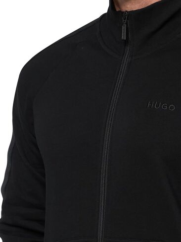 HUGO mens Stretch Cotton Logo Tape Zip Up Sweatshirt in Saudi Arabia