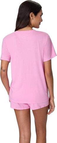 Hanes Women's Originals 2-Piece Lounge, Supersoft V-Neck Tee & Sleep Shorts Loungewear Set in Saudi Arabia
