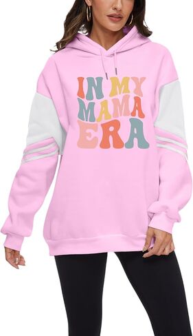 Vivimeng Mama هوديس للنساء سويت شيرت كبير الحجم بأكمام طويلة في My Mama Era بلوفرات S-4XL in Kuwait