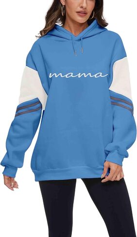Vivimeng Mama هوديس للنساء سويت شيرت كبير الحجم بأكمام طويلة في My Mama Era بلوفرات S-4XL in Kuwait