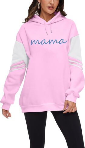 Vivimeng Mama هوديس للنساء سويت شيرت كبير الحجم بأكمام طويلة في My Mama Era بلوفرات S-4XL in Kuwait