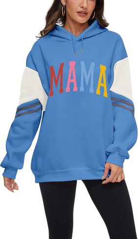 Vivimeng Mama هوديس للنساء سويت شيرت كبير الحجم بأكمام طويلة في My Mama Era بلوفرات S-4XL in Kuwait