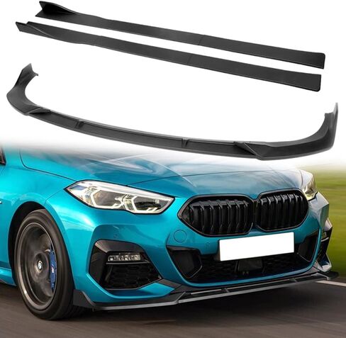 Q1-TECH, 9-Piece Front Bumper Lip & Side Skirt Extensions Diffuser Compatible with BMW (F44) 2-Series 220i 228i m235i Gran-Coupe, Front Lip Spoiler Air Chin Splitter ABS (Matt Black) in Saudi Arabia