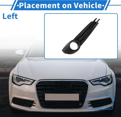 ACROPIX Fog Light Grill Front Lower Bumper Fog Light Cover Inserts No.CM5Z17E811A for Ford Focus ST 2013-2014 Black ABS 1 Pcs Front Left Car in Saudi Arabia
