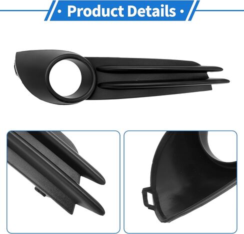 ACROPIX Fog Light Grill Front Lower Bumper Fog Light Cover Inserts No.CM5Z17E811A for Ford Focus ST 2013-2014 Black ABS 1 Pcs Front Left Car in Saudi Arabia