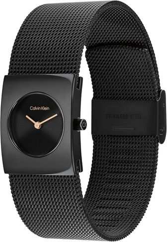 Calvin Klein Women’s CK Pulse Stainless Steel Watch – 21mm Geometric Case, Mesh Bracelet, Petite Iconic Style - Gift for Her in Saudi Arabia