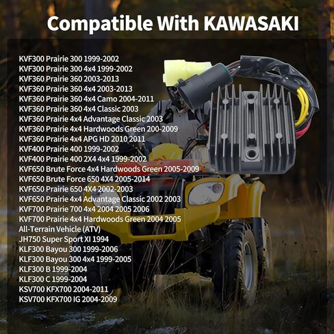 21066-0047 21066-1112 Voltage Regulator Rectifier Compatible with Kawasaki KFX700 KSV700 KLF300 KVF300 KVF360 KVF400 KVF650 KVF700 KVF 700 LTV700F B C KFX KSV KLF KVF LTV 300 360 400 650 700 in Saudi Arabia