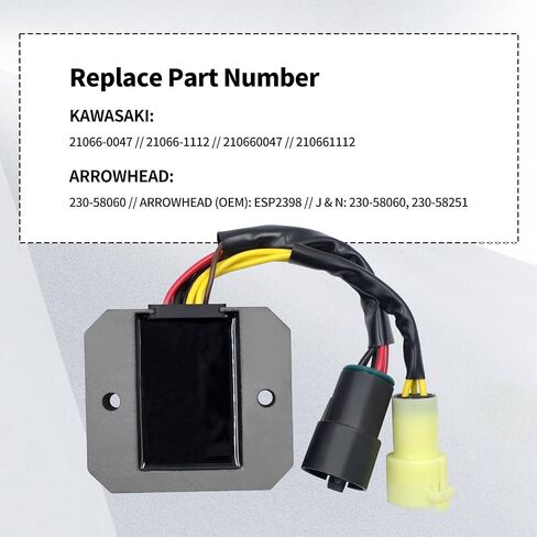 21066-0047 21066-1112 Voltage Regulator Rectifier Compatible with Kawasaki KFX700 KSV700 KLF300 KVF300 KVF360 KVF400 KVF650 KVF700 KVF 700 LTV700F B C KFX KSV KLF KVF LTV 300 360 400 650 700 in Saudi Arabia