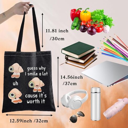 BWWKTOP Marcel Shell Tote Bag Animation Inspired Gifts Guess Why I Smile A Lot Shoulder Bag Merchandise in Saudi Arabia