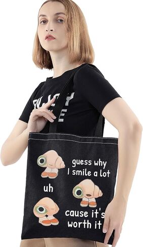 BWWKTOP Marcel Shell Tote Bag Animation Inspired Gifts Guess Why I Smile A Lot Shoulder Bag Merchandise in Saudi Arabia