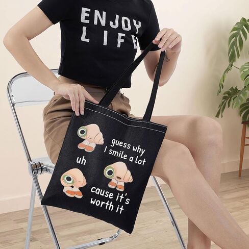 BWWKTOP Marcel Shell Tote Bag Animation Inspired Gifts Guess Why I Smile A Lot Shoulder Bag Merchandise in Saudi Arabia