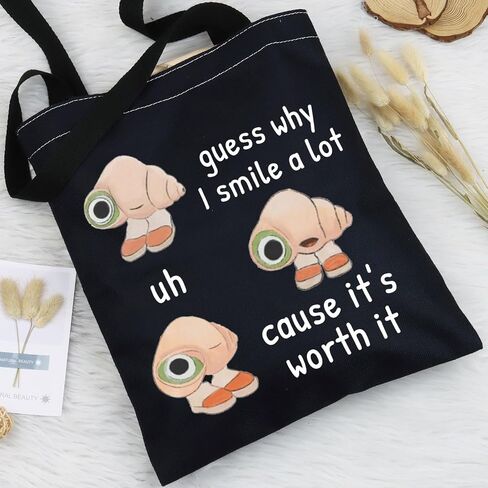 BWWKTOP Marcel Shell Tote Bag Animation Inspired Gifts Guess Why I Smile A Lot Shoulder Bag Merchandise in Saudi Arabia