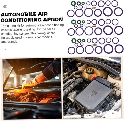 5sets Compressor Kit Rubber Gasket Assortment for Car Air Conditioning Sealing -Functional Vehicle Repair Kit Easy Installation Leak Prevention Compatible with Various Systems in Saudi Arabia