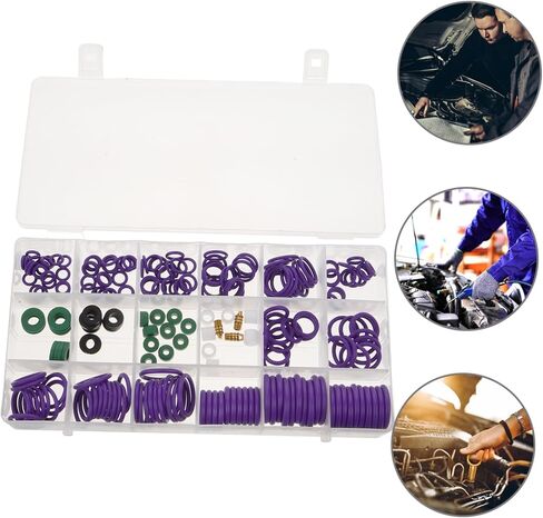 5sets Compressor Kit Rubber Gasket Assortment for Car Air Conditioning Sealing -Functional Vehicle Repair Kit Easy Installation Leak Prevention Compatible with Various Systems in Saudi Arabia