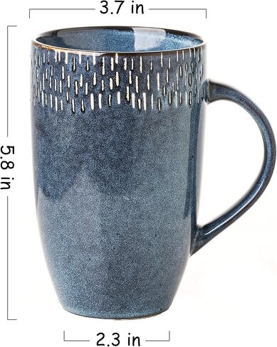 Large Ceramics Coffee Mugs,24 oz,Large Handle Design,Extra Large Tea and Coffee Cup for Office and Home，Microwave and Dishwasher Safe(Color:24 oz green) in Saudi Arabia