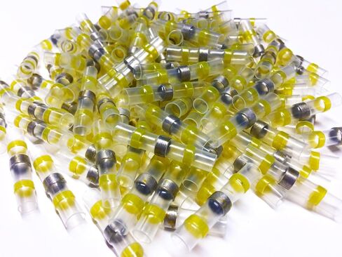 50 Piece Red Heat Shrink Solder Sleeve Butt Connectors, Insulated Crimpless Butt Splice, Water and Vibration Proof, Corrosion Free, Gauge Range 22-18 AWG for Industrial Applications in Saudi Arabia