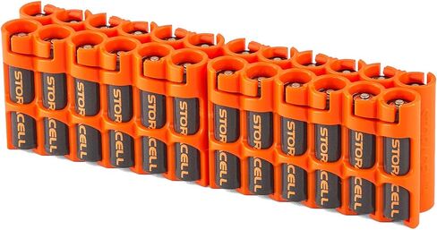by Powerpax AAA Battery Storage Caddy, Yellow - Holds 24 Batteries (Not Included) in Kuwait