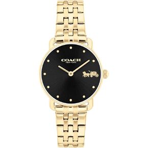 Coach Elliot Women's Watch - 2H Quartz Watch with Link Bracelet - Water Resistant 3 ATM/30 Meters - Premium Fashion - Classic Minimalist Design for Everyday Wear - 28mm (Small) in Saudi Arabia