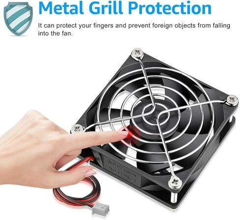 GDSTIME 2-Pack 80mm Fan 2 Pin 24V Brushless DC Cooling Fan 2Pin, 80x80x25mm for Computer Case in Kuwait