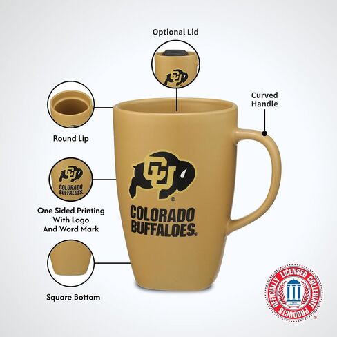 The Memory Company | Licensed NCAA 15oz Square Mug with Logo in Saudi Arabia
