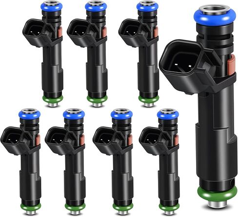 Fuel Injectors FJ817 Set of 8 Compatible with Ford Expedition 2005 2006, for F-250 Super Duty 2005-2007,for F-150 2005-2007,for Lincoln Mark LT 2006 2007,for Navigator 2005 2006 V8 5.4L in Saudi Arabia