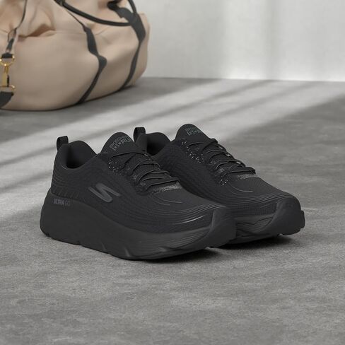 حذاء Skechers Max Cushioning Elite للسيدات، أسود/فضي، 9 عرض in Saudi Arabia